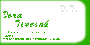 dora timcsak business card